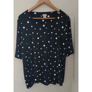 Chico's S/S Twist Front Popover Blouse